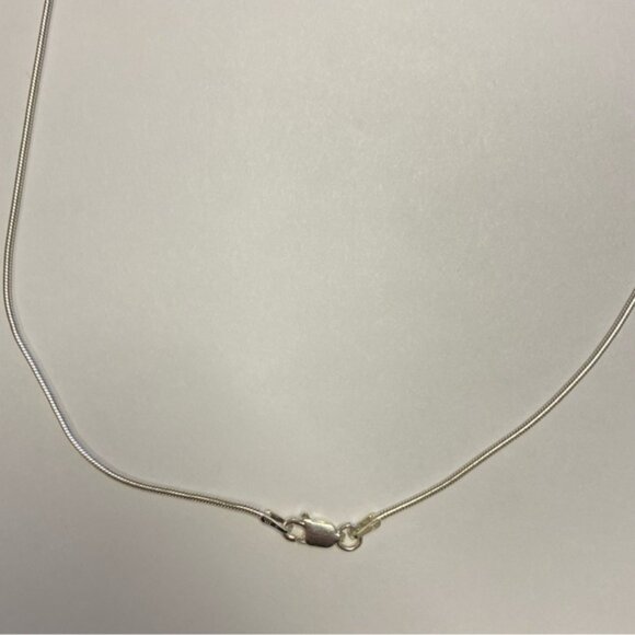 AGI NECKLACE CHAIN STERLING SILVER 925 ITALY 20” ROUND FLOWER PENDANT - Picture 7 of 8